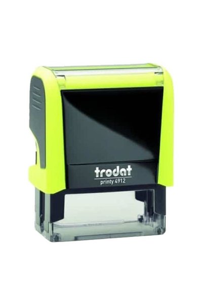 NO NAME Trodat 4912 P4 Neon Yellow Body Stamp Blank Stamp