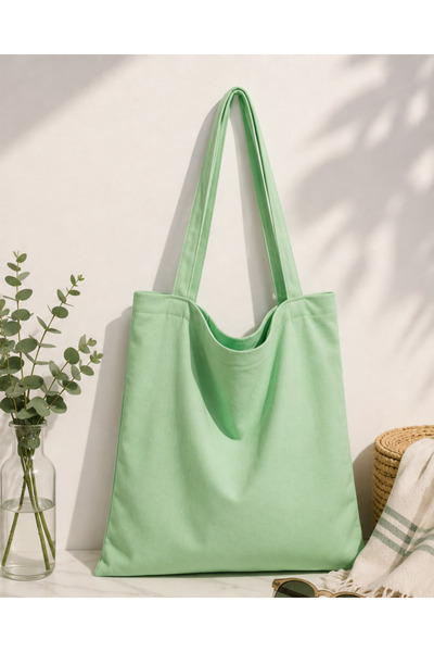 VENORA Mint Green 100% Cotton Tote Bag – Suitable for Daily Use, Beach, and City Use