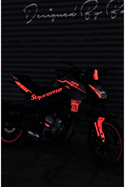 Banxtre مجموعة ملصقات زخرفية كاملة عاكسة للضوء (يمين ويسار) لـ CFMOTO NK250