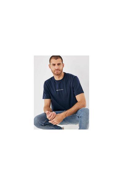 MEXX Fashion T-Shirt Nany Μπλέ Μονόχρωμο με Λογότυπο
