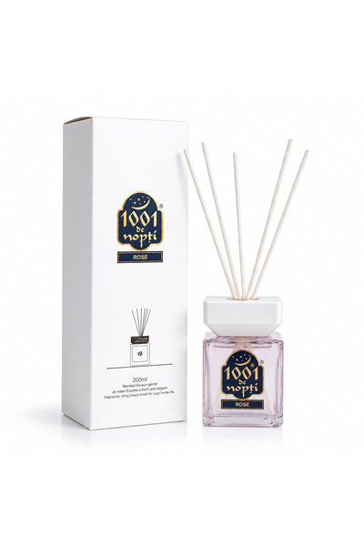 1001 de nopti Odorizant de Camera Rose 200 ml, Reed Diffuser Premium cu Betis...
