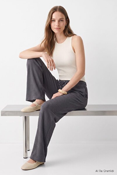 Rays Wide Leg Trousers 8612A Smoked