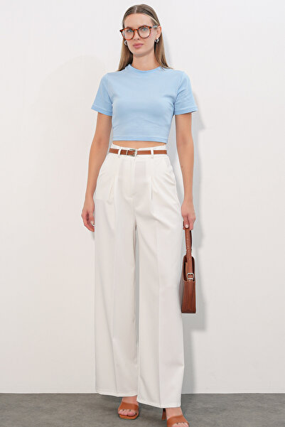 Bigdart Women's High Waist Palazzo Pants 30051 - White
