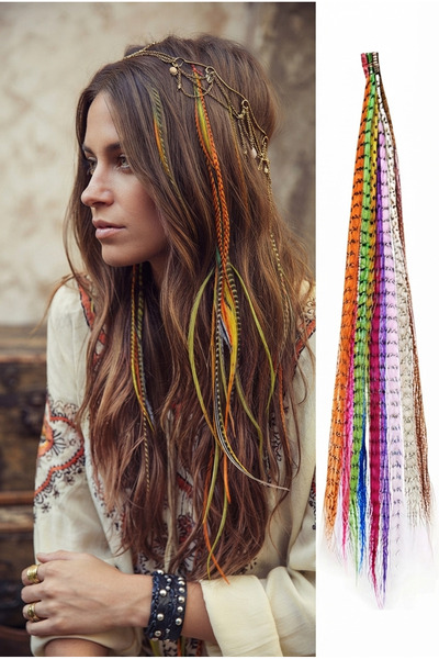 Pater Paulie 10 Pieces of Different Colors Keratin Synthetic Pheasant Feather...