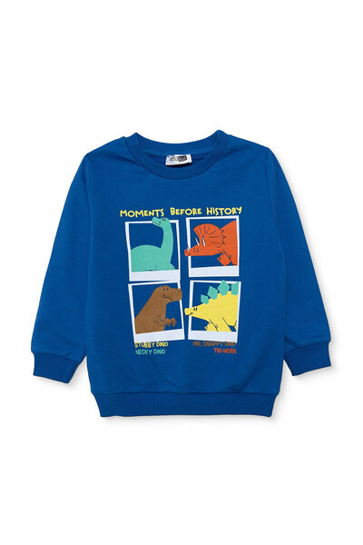 ebebek Hello Baby HelloBaby Erkek Bebek Sweatshirt Dinozor Baskılı Bisiklet Y...