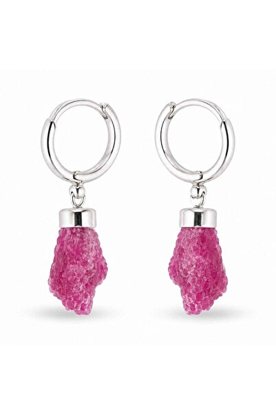 craftmystic Cercei cu Rubin Brut din Argint 925 - Energie si incredere Feminina