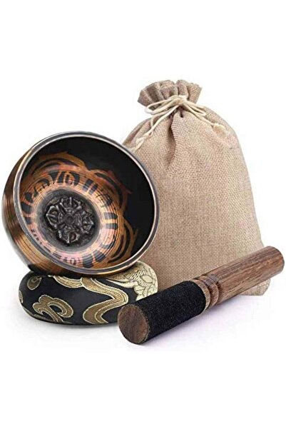 craftmystic Комплект Тибетска пееща купа, ръчно изработена в подножието на Хи...
