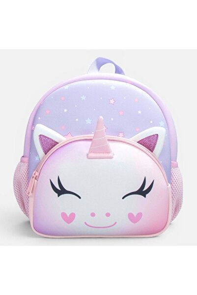 Zâna Casei Rucsac de grădiniță din neopren lila cu unicorn
