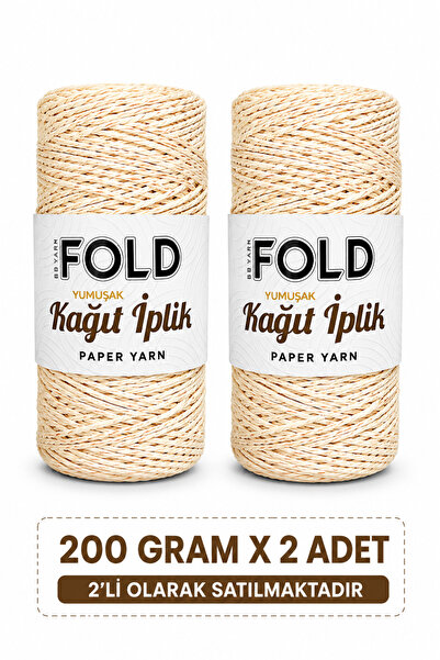 BD fold yarn Premium 200 gr x 2 adet Yumuşak Kağıt Ip Hasır Kağıt İp Çanta,Su...