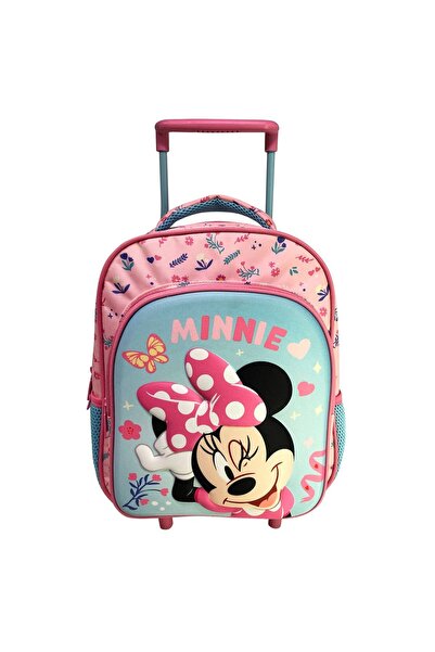 Zâna Casei Troler de grădiniță roz-albastru cu model 3D Minnie