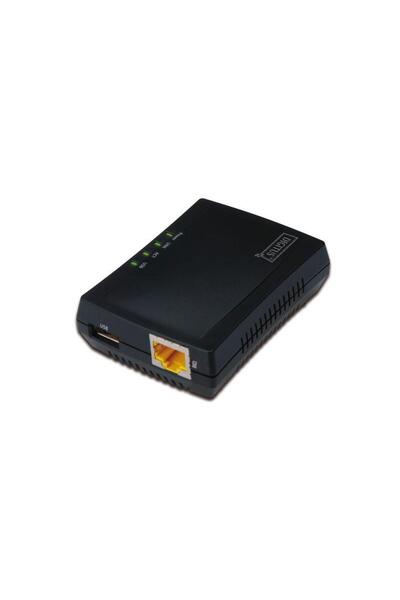 Digitus DN-13020 Server de imprimare, 1x RJ45, 1x USB, Negru