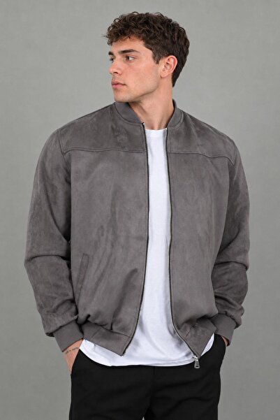 ByTrend College Collar Waist Elastic Suede Seasonal Coat Bl 1711_60287-1