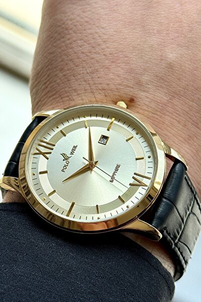 Polo Weil Pl002M Leather Men's Wristwatch with Strap