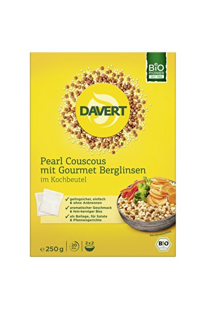 DAVERT Cous cous perlat cu linte gourmet in punga de gatit 2x2 portii,