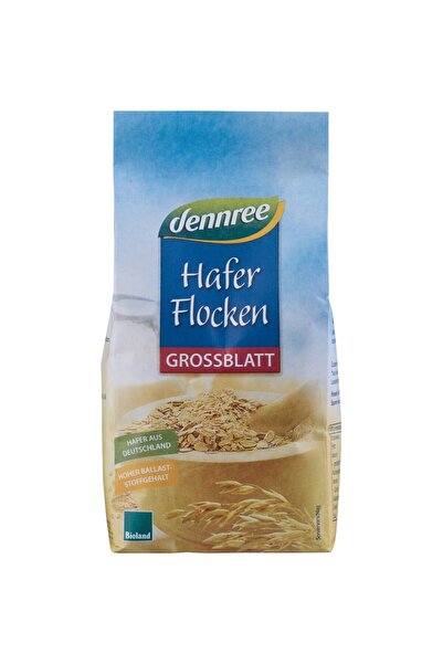 Dennree Fulgi de ovăz organici mari, 500g