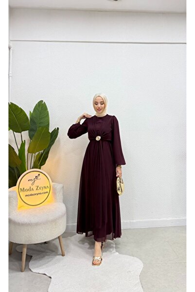 moda zeynaa Nare Şifon Elbise