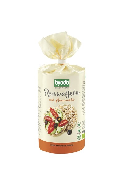 Byodo Napolitane organice fără gluten din orez și amarant, 100g