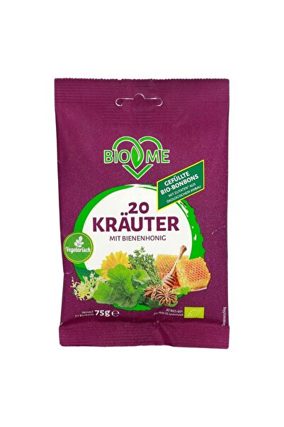 BIO loves Me Bomboane organice din plante și miere, 75g