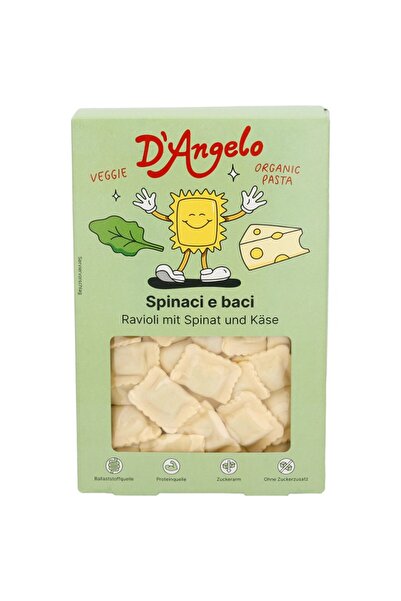 Carlo Dangelo Ravioli cu umplutură de brânză bio și spanac, 250g