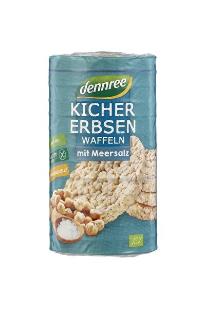 Dennree Inele de năut și orez cu sare de mare, bio, fără gluten, 100g