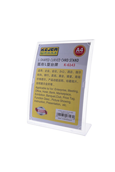 Kejea Plastic Display For Leaflets, Curved Shape, A4-Portrait (210 X 297Mm), ...