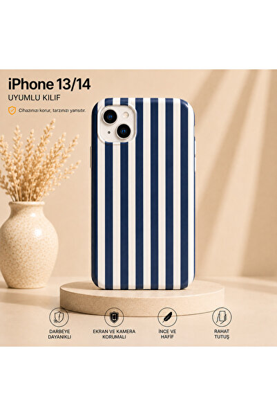 iPhone 13/14 Uyumlu Baskılı Beyaz Renkli Telefon Kılıfı H007