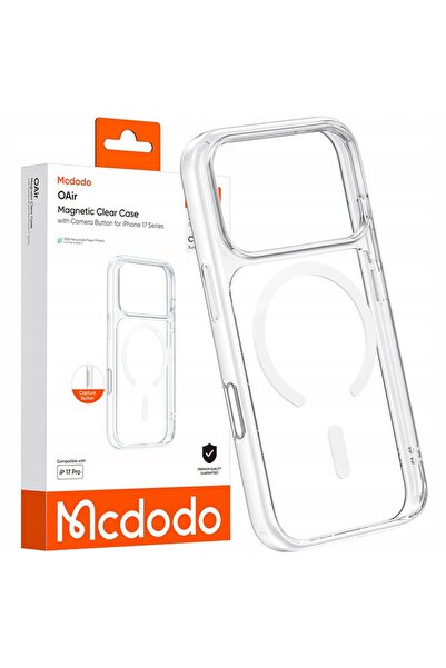 Mcdodo Husă transparentă magnetică ranforsată pentru Magsafe iPhone 17 Pro