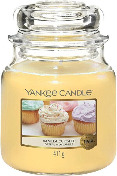 Yankee Candle 5038580000788 كوب كيك الفانيليا متوسط الحجم YSSVC، مقاس واحد.