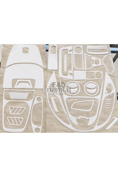 FD Damla Etiket Ford Courier Dashboard Console Trim Front Chest Mahogany Fini...