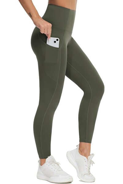 DRAGONBBQ Dragon Fit High Waist Yoga Leggings with 3 Pockets,Tummy Control Wo...