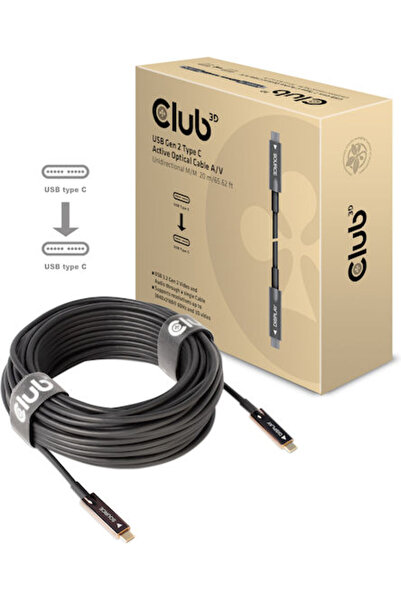 Other Club3D Καλώδιο βίντεο USB 3.2 USB-C Αρσενικό - USB-C Μαύρο 20μ