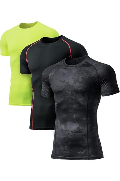 GENERAL ATHLIO mens Bts02 Baselayer Tops Short Sleeve (pack of 3)