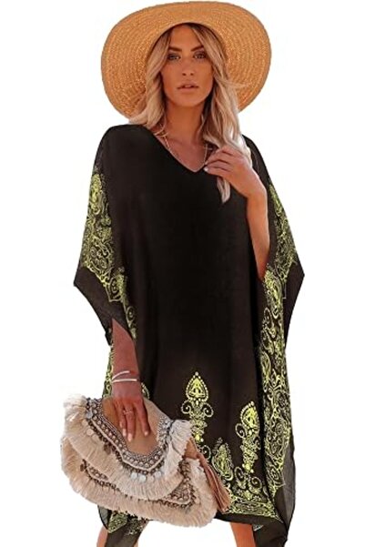 Moss Rose Women's Beach Cover up Swimsuit Kimono Cardigan with Bohemian Flora...