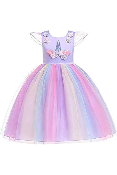 Other Baby Girls Rainbow Unicorn Tutu Dsress Princess Fancy Dress Birthday Pa...