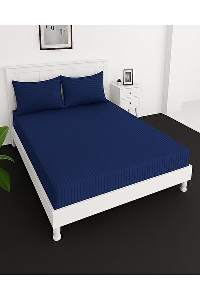 MAXQON ® Deep Fitted Bed Sheet with 2Pcs Pillow Covers, Super king (200x200+3...