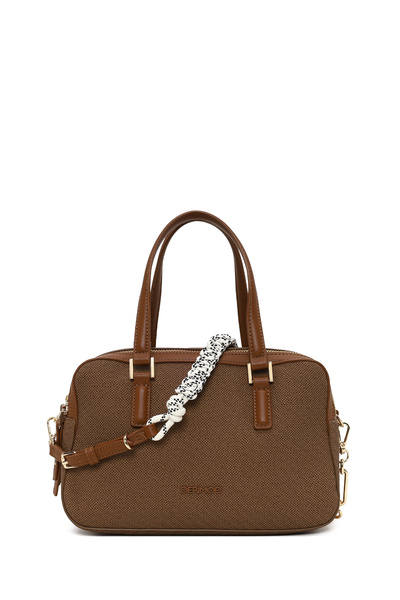 Derimod Women's Tan Long Strap Printed Shoulder Bag 26Sbd251626