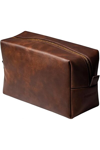 RUBAB MEN Toiletry Pouch for Men & Women | Waterproof Vegan Leather Shaving o...