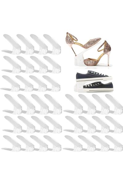 GENERAL Shoe Slots Organizer 36 Pack,Space Saver Shoe Stackers for a Pair of ...