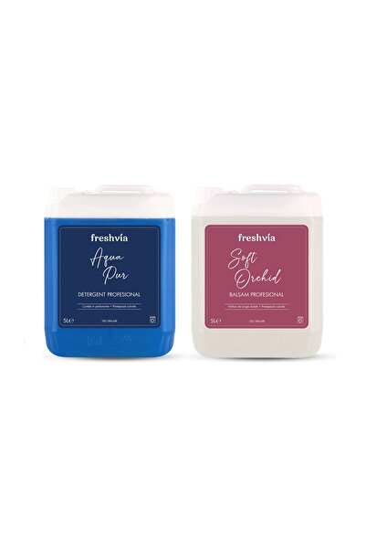 freshvia Pachet cu 1x Detergent Profesional Aqua Pur + 1x Balsam Soft Orchid