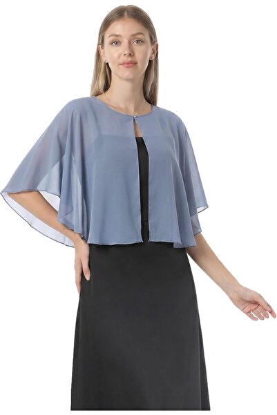 GENERAL Chiffon Capelet Soft Shawls and Wraps for Dresses Womens Accessories ...