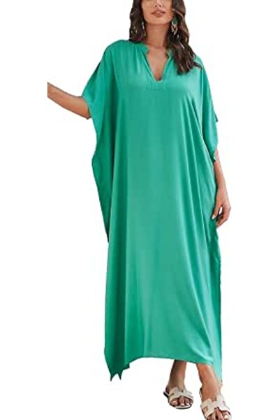 YouKD Women's Long Kaftan Maxi Dress Boho Swimsuit Beach Cover Up Robes One S...