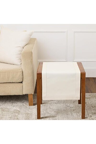Solino Home Cotton Linen Hemstitch Table Runner – 14 x 36 Inch White Table Ru...