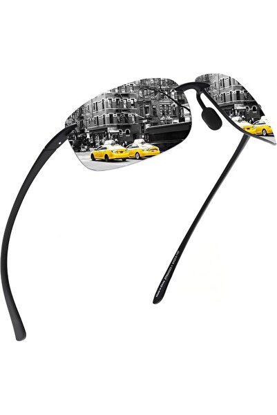 JIM HALO Sport Sunglasses for Men Women TR90 Rimless Frame for Running Fishin...