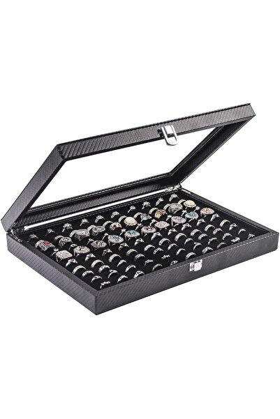 GENERAL 100 Slots Ring Case Organizer Display Box,Rings Holder Storage Boxes ...