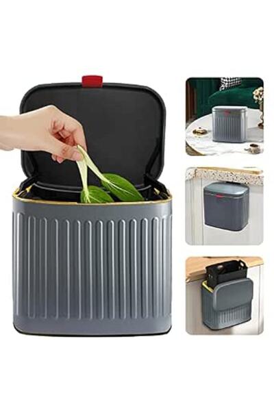 GENERAL Kitchen Trash Can with Lid, 2 in 1 Small Garbage Can Compost Bin Coun...