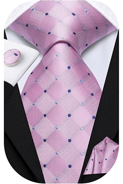 Dubulle Mens Paisely Silk Tie for Men Necktie and Pocket Square Set