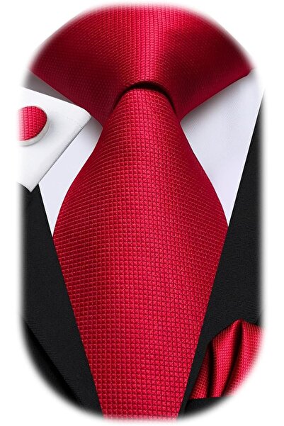 Dubulle Mens Paisely Silk Tie for Men Necktie and Pocket Square Set