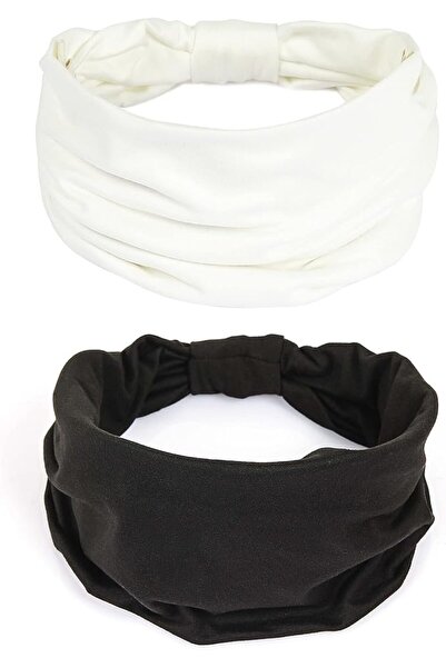 MAKINGTEC 2 Pack Wide Headbands for Women, Boho Knotted Sweat on-Slip Fashion...
