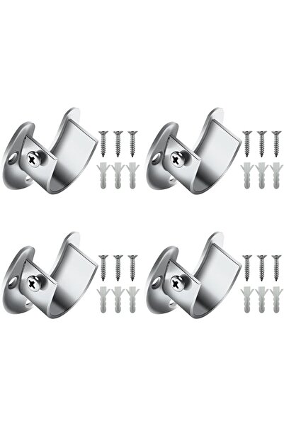 GENERAL Closet Rod Bracket, 4pcs Stainless Steel Closet Rod Support Heavy Dut...