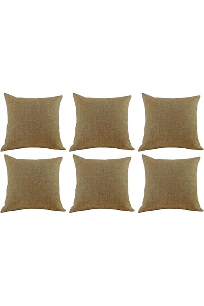REGAL IN HOUSE In House | 3 Pieces Square Decorative Cushion Set of Linen Sol...
